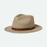 Brixton - Messer Packable Fedora in Timerwolf/Light Brown