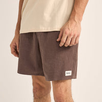 RHYTHM - Textured Linen Brodie Jam Shorts in Slit
