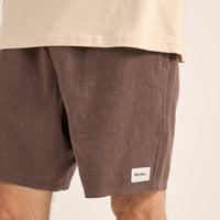 RHYTHM - Textured Linen Brodie Jam Shorts in Slit