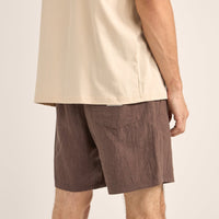 RHYTHM - Textured Linen Brodie Jam Shorts in Slit