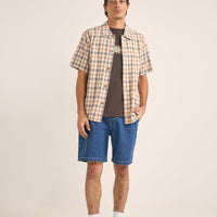 RHYTHM - Check SS Shirt in Natural