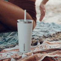 Project PARGO - 20oz Insulated Cup w/stainless Straw in Bone White