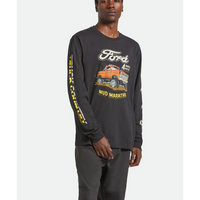Brixton - Ford Mud Marathon Long Sleeve Tee in Burnt Rubber