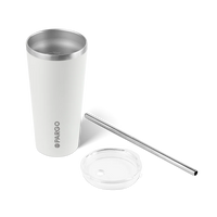 Project PARGO - 20oz Insulated Cup w/stainless Straw in Bone White