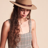 Brixton - Messer Packable Fedora in Tobacco