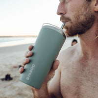 Project PARGO - 20oz Insulated Cup w/stainless Straw in Eucalyptus Green