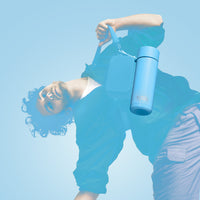 Frank Green - LIMITED EDITION 1 Litre Stainless Steel Ceramic Reusable Bottle in Sky Blue