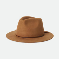 Brixton - Wesley Messer Packable Fedora in Golden Brown