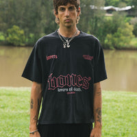 Billy Bones Club - The Endless Tee in Vintage Black/Pink