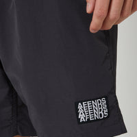 Afends - Collage Recycled Swim Boardshorts in Charcoal