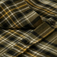 Brixton - Bowery Flannel Shirt in Ivy Green /Olive Surplus/Black