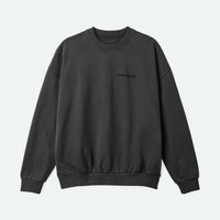 Brixton - Embroided Heavey Weight Crew in Washed Black