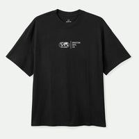 Brixton - Union HW Relaxed Tee in Black Classic Wash