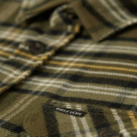 Brixton - Bowery Flannel Shirt in Ivy Green /Olive Surplus/Black