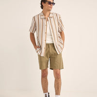 RHYTHM - Paisley Stripe SS Shirt in Cedar (