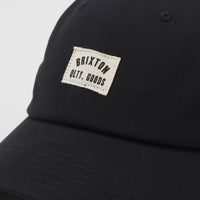 Brixton - Woodburn LP Adjustable Cap in Black Vintage Wash