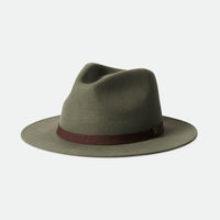 Brixton - Messer Packable Fedora in Light Moss