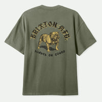 Brixton - Bauer Hw Relaxed Tee in Olive Surplus Classic Wash