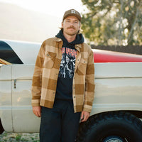 Brixton - Seldon Flannel Shirt in Washed Copper/Curry Buffalo