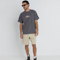 RHYTHM - Textured Linen Brodie Jam Shorts in Incense