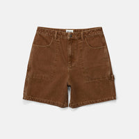 RHYTHM - Slacker Denim Short in Tobacco