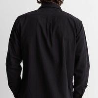 RHYTHM - Classic Linen LS Shirt in Vintage Black