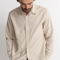 RHYTHM - Classic Linen LS Shirt in Sand