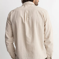 RHYTHM - Classic Linen LS Shirt in Sand