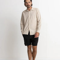 RHYTHM - Classic Linen LS Shirt in Sand