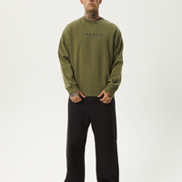 Afends - Thrown Out Recycled Crew Neck in Military
