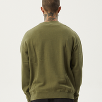 Afends - Thrown Out Recycled Crew Neck in Military
