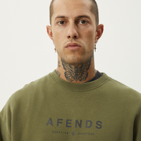 Afends - Thrown Out Recycled Crew Neck in Military
