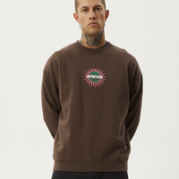 Afends - Solar Flare Recycled Crew Neck in Coffee