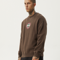 Afends - Solar Flare Recycled Crew Neck in Coffee