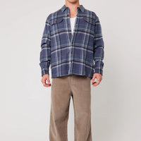ROLLAS - Trailer Check Shirt in Navy Check