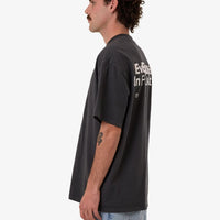 Thrills - Chain of Formation Box Fit Oversized Tee in Dark Charcoal