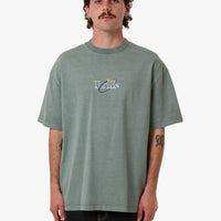 Thrills -Ambient Connections Box Fit Oversized Tee in Chinois Green
