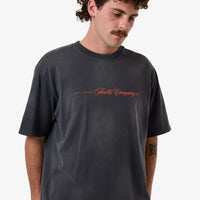 Thrills - Blends Oversized Fit Tee in India Ink Fade