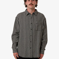 Thrills - Hazed Long Sleeve Shirt in Black