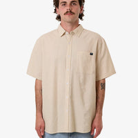 Thrills - Locked in Stripe Short Sleeve Shirt in Heritage White