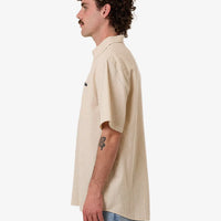 Thrills - Locked in Stripe Short Sleeve Shirt in Heritage White