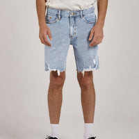 Thrills - Destroyed Bones Denim Short in Ash Blue