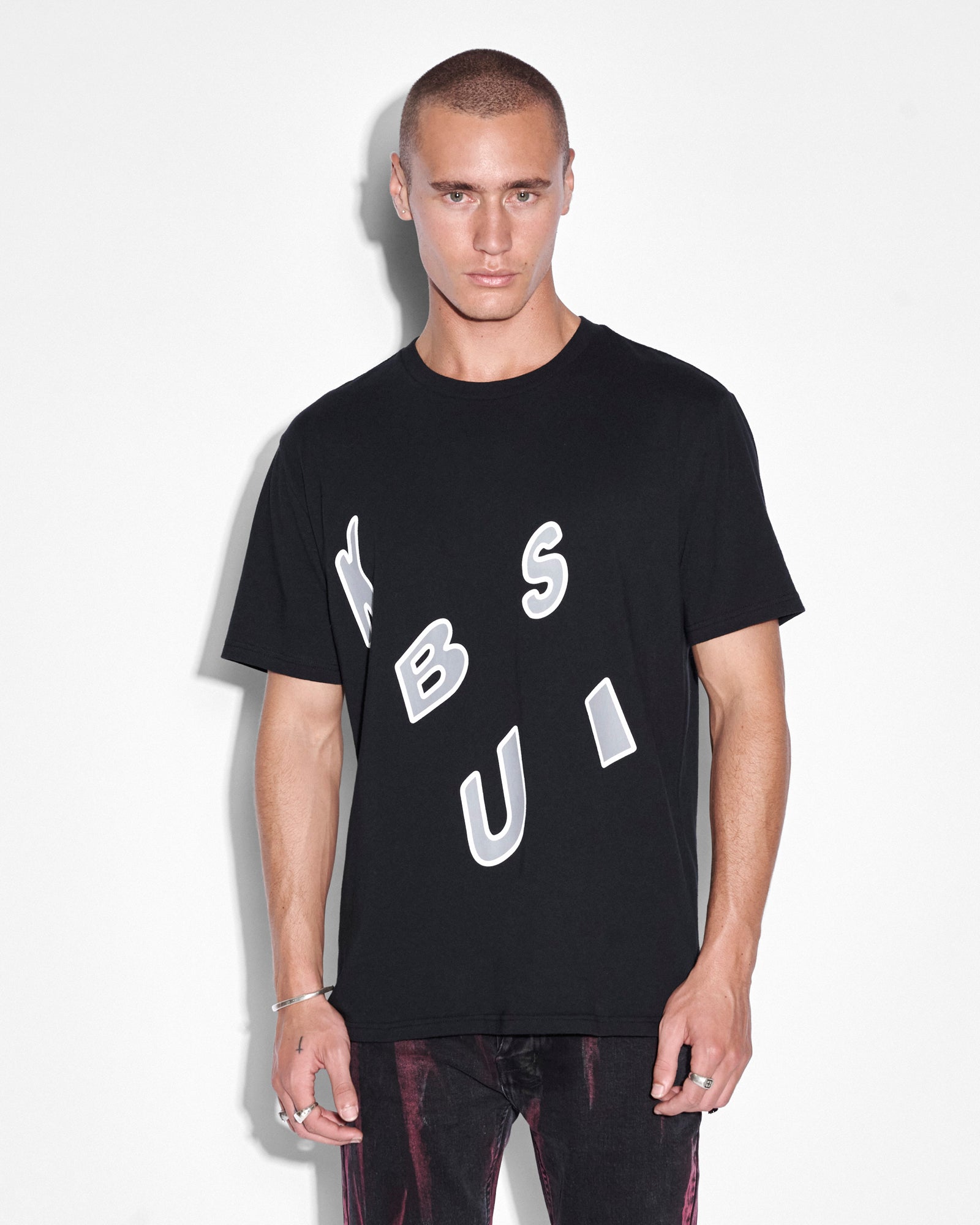 Ksubi - Letters Kash SS Tee in Jet Black – The Bang Threads