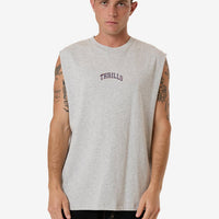 Thrills - Roosevelt Merch Fit Muscle Tee in Snow Marle
