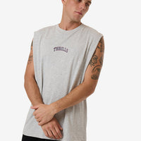 Thrills - Roosevelt Merch Fit Muscle Tee in Snow Marle