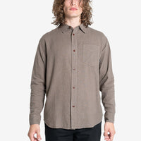 Thrills - Hemp Minimal Thrills oversized Long Sleeve Shirt in Light Canteen