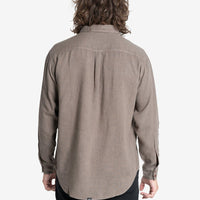 Thrills - Hemp Minimal Thrills oversized Long Sleeve Shirt in Light Canteen