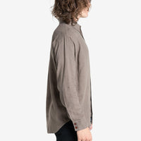 Thrills - Hemp Minimal Thrills oversized Long Sleeve Shirt in Light Canteen