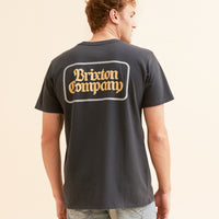 Brixton - Norvell S/S Tee in Black Worn Wash