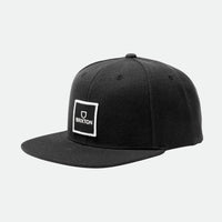 Brixton - Alpha Square MP Snapback Cap in Black